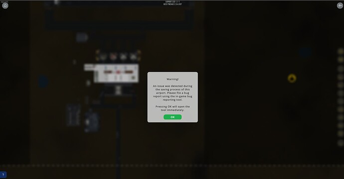 AirportCEO Saving ERROR message