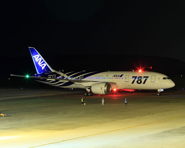 1274px-All_Nippon_Airways_Boeing_787-8_Dreamliner_JA801A_OKJ_Night