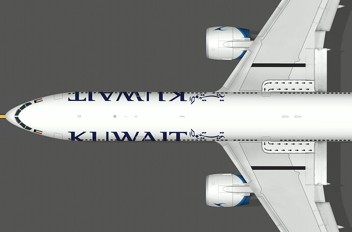 Kuwait Airways B773 Nose