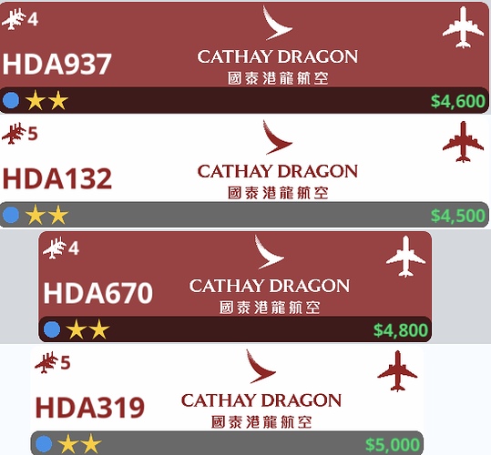 Cathay Dragon Flight Planner 2